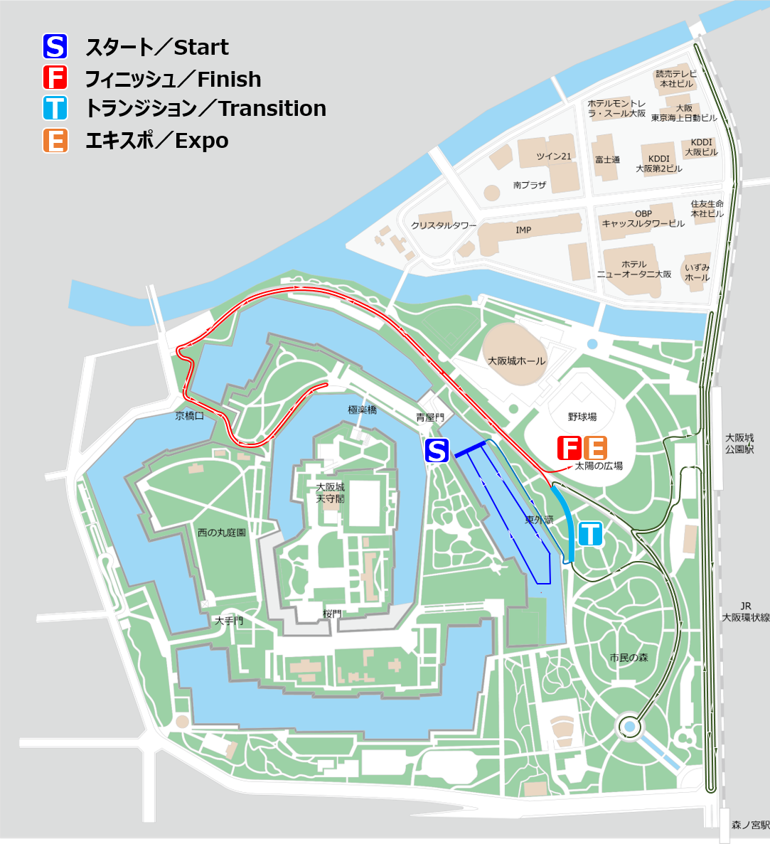 2019大阪城トライアスロンコース(エイジ)